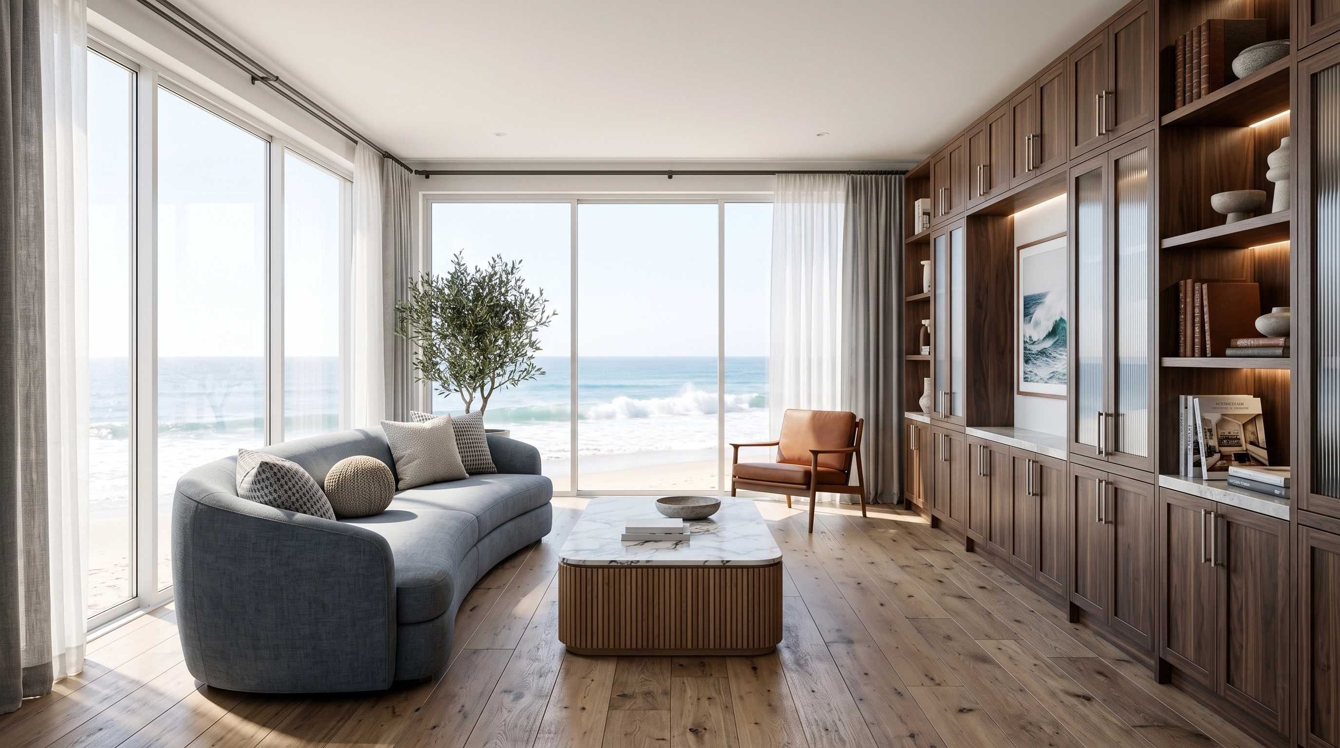 Ocean view living room